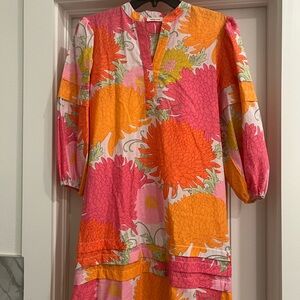 Floral Pink and Orange Dress